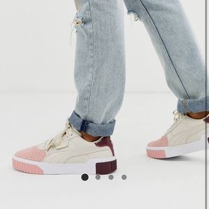 Puma cream block sneakers